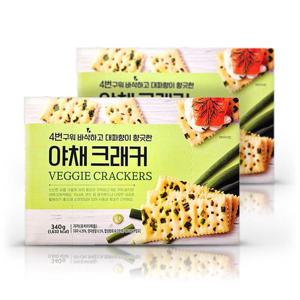 푸지안 야채 크래커 4번 구운 바삭한 과자340g 2개