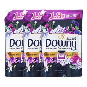 [다우니]다우니 섬유유연제 생화향기 미스티크 리필 1.35L x3