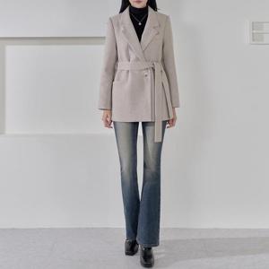 [로즈미] [55~66반] 아렌 헤링본 벨트 울자켓