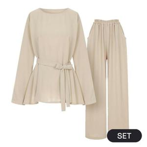 벨티드블라우스팬츠SET_P6ASE009C