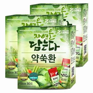 조은약초 프리미엄 약쑥 환 스틱 30포 x 3g x 3박스 (총 270g)