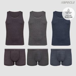 [스페클로] 스모키 텐셀 런닝3종+드로즈팬티3종 남성속옷 6종세트