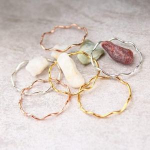 순은 실버925 물결 14K  실반지(옐로우골드/핑크골드)