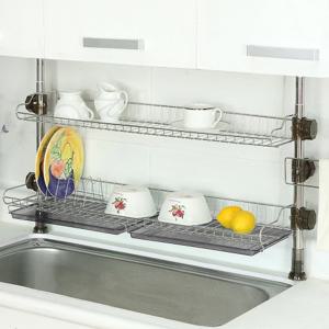 기둥식 씽크선반 800 2단 식기건조대 싱크대선반 접시정리대 설거지건조대 개수대