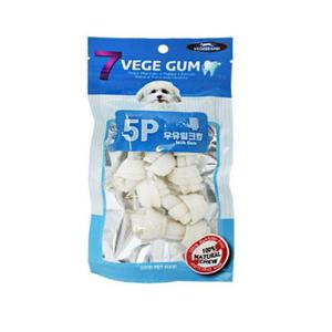 베게브랜드 세븐 우유 밀크껌 5개입 펫간식