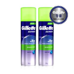 질레트 시리즈젤 센서티브 스킨 쉐이빙젤 195g 2개