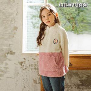 [릴리푸리]바닐라 플리스 반집업(핑크)