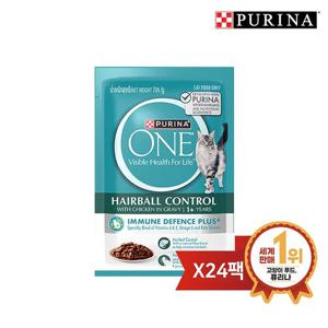 원 캣 습식 파우치 헤어볼관리 70g 24팩