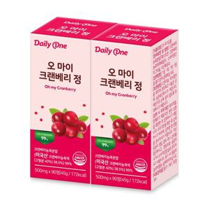 데일리원 오 마이 크랜베리 정 요로건강 500mg X 90정 2통