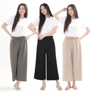 여성 인견 밴딩 바지 통바지 팬츠 여름 시원한 천연 (WED1FFB)