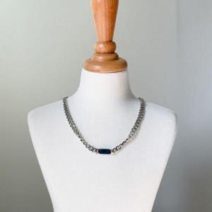 써클 포인트 티타늄 체인 목걸이 팔찌