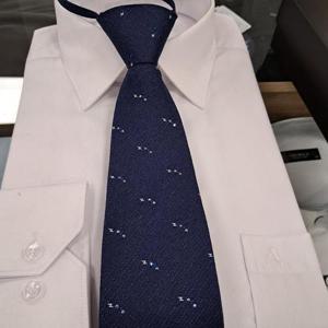 트레몰로 HC09 큐빅 지퍼형 넥타이 (주)세정 남성 네이비 지퍼형 타이 TGBS