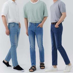 [진마니아]에어쿨 히든밴딩 일자 스판 남자 청바지 3종 택1