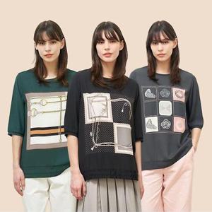 [마르조][마르조] [1종] 컷트지 프린트 블라우스