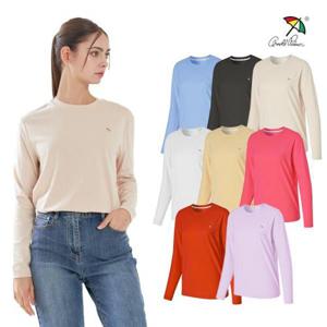 [아놀드파마]아놀드파마 여성 라운드 베이직 긴팔 티셔츠 8종 택1