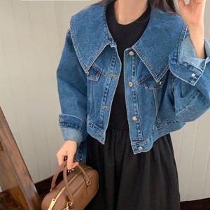 [★봄인기특가★무드무드] 리트 빅카라 데님 숏 자켓