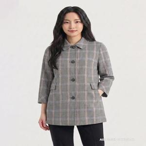[크로커다일레이디]체크 스탠카라 코트_CLCMCT105