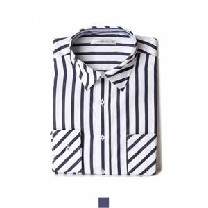 [모로엠]세로스트라이프 네이비 남자셔츠 DMG-SHA-Q4379016