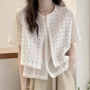 ★홈앤특가★[블랙퀸] 페이크 레이어드 펀칭 빅사이즈 셔츠 blk003528