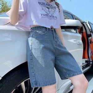 [에이치플러스몰]여성 3컬러 일자핏 5부팬츠 데님반바지 청반바지