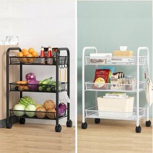 [아도라하우스]이동식 철제 수납 다용도 트롤리 3단_14036989_588743