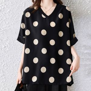 [블랙퀸] 나솔리 도트 루즈핏 블라우스 blk003754