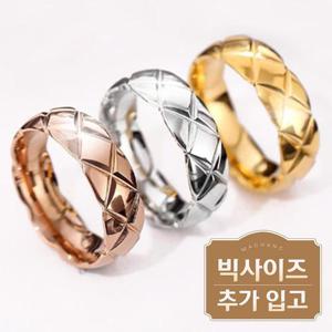 [지와이] 반지 변색없는 써지컬 오블리크 포인트 로즈골드 데일리 로고 포인트 골드 우정 여름 주얼리 링