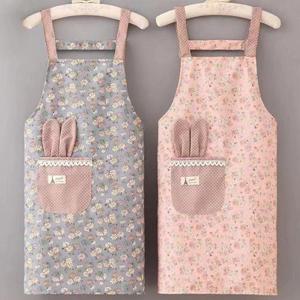 원피스 플라워 앞치마 이쁜 주방 방수 코튼 쿠킹웨어 WFGVRVS