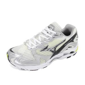 미즈노 웨이브 라이더10 남성 여성 공용 런닝화 운동화 신발 화이트 실버 D1GA2104-19