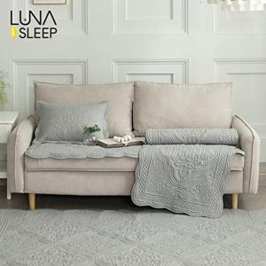 [루나앤슬립]목화솜 자수퀼팅 통워싱 소파패드 1+1 세트(+멀티매트)