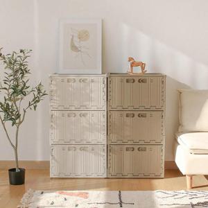 실리밀리 63리터 대용량 스태킹 접이식 폴딩박스 본체 (국내산 프리미엄 소재)