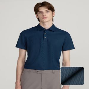 닥스 남성 [워셔블] 다크터키쉬블루 기능성 반팔 카라 티셔츠 (DMTS5B304T3)