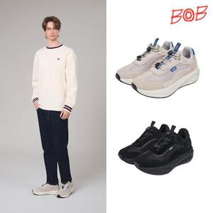 [비오비][BOB]남성 키높이 소가죽 스니커즈