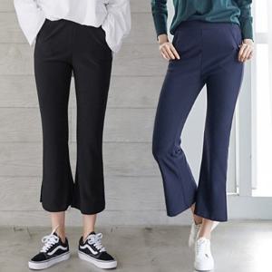 [토마토팩토리] 2종세트 세상편한 트임부츠컷 밴딩팬츠 1+1