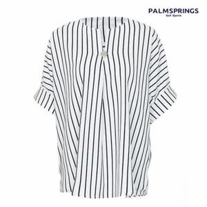 [팜스프링스]여성 스트라이프 포인트 블라우스