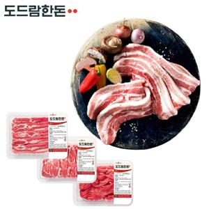 [도드람한돈]냉장 삼겹살+목심+뒷다리살 각500g(1.5kg)