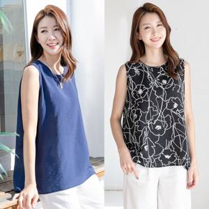[우일인견] ★1+1★여름 인견 시원한 엄마옷 나시 블라우스