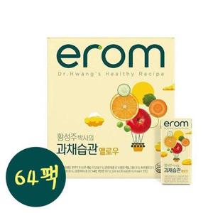 갤러리아_[이롬] 황성주 박사의 과채습관 옐로우 64팩 (190ml x 16팩 x 4박스