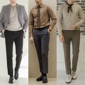 남성  봄 프리미엄 스판히든밴딩정장바지(30-38사이즈)2종세트 6종 중 택2