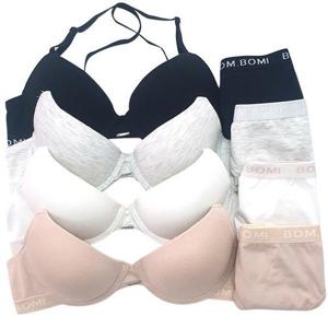 [제이코튼]8종 무지 면 노와이어 브라 세트 중학생 고등학생 대학생 청소년 속옷세트