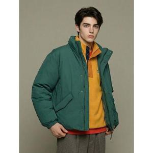 [씨엔엔 어패럴]남녀공용 GBS 로고 컬러링 패딩 재킷 그린_CA23GPD403GRN