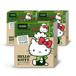 헬로키티 대나무 뽑아쓰는 키친타월 톡톡 100매3입 x3팩