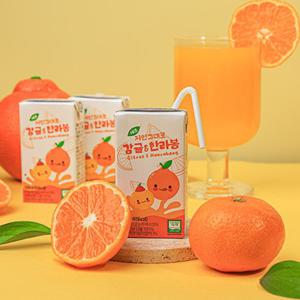 자담 제주 무농약 감귤 한라봉 주스 125ml 48개입