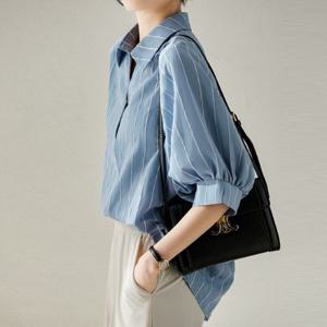 ★베스트★[블랙퀸] 모스바 백오픈 볼륨소매 셔츠 blk003067