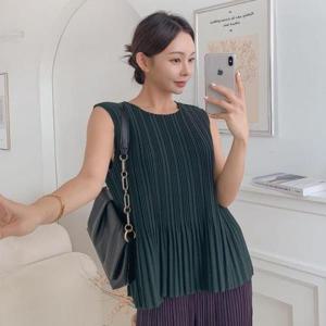 [다잇템]여성 플리츠 편안한 여름 찰랑핏 민소매