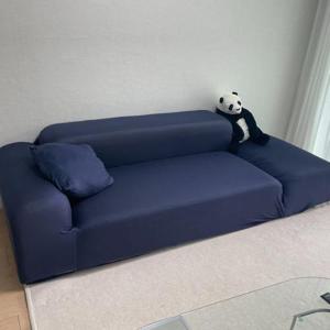[JHQR44P8_4B]3인용 다크블루 JPA 쇼파 천갈이 커버 천갈이