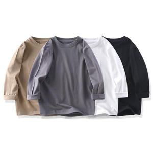 [조이멀티]무지라운드 아동 면티 베이직 긴팔티셔츠 205355