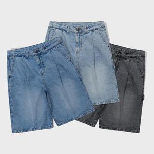 [화이트빌딩]여자 청반바지 5부 7부 와이드 버뮤다 데님팬츠 여성