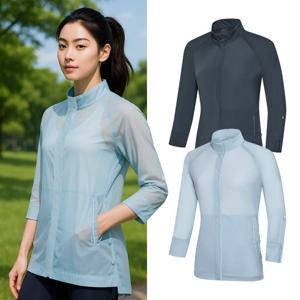 콜핑 여성 봄 중기장 트임 등산 8부 경량 바람막이 자켓 KSC625RJ3W