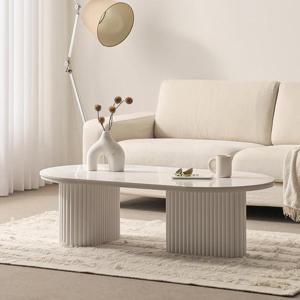 [비밀특가] 마르체 몽스 세라믹 템바보드 타원형 좌식 낮은 거실 소파테이블 1200 BVD012C